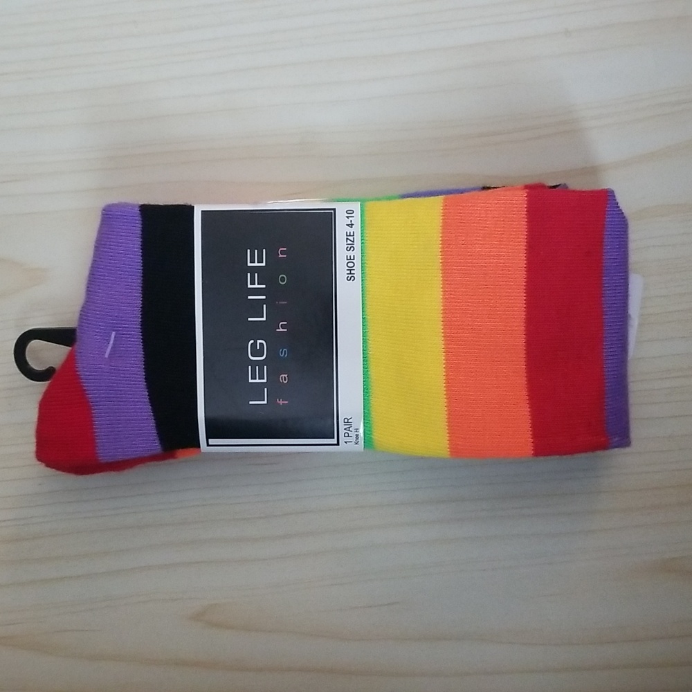 Leg Life Knee High Rainbow Socks